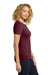 Next Level NL3900/N3900/3900 Womens Boyfriend Fine Jersey Short Sleeve Crewneck T-Shirt Maroon Model Side