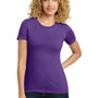 Next Level Womens Boyfriend Fine Jersey Short Sleeve Crewneck T-Shirt - Purple Rush