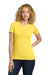 Next Level NL3900/N3900/3900 Womens Boyfriend Fine Jersey Short Sleeve Crewneck T-Shirt Vibrant Yellow Model Front