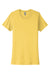 Next Level NL3900/N3900/3900 Womens Boyfriend Fine Jersey Short Sleeve Crewneck T-Shirt Banana Cream Yellow Flat Front