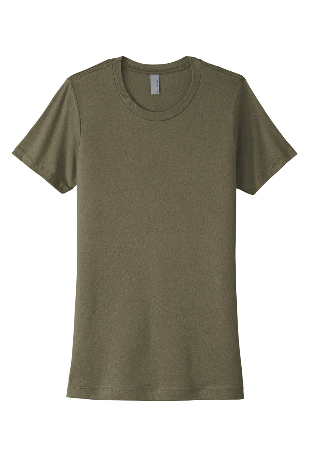 Next Level NL3900/N3900/3900 Womens Boyfriend Fine Jersey Short Sleeve Crewneck T-Shirt Light Olive Flat Front