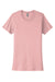 Next Level NL3900/N3900/3900 Womens Boyfriend Fine Jersey Short Sleeve Crewneck T-Shirt Light Pink Flat Front