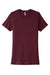 Next Level NL3900/N3900/3900 Womens Boyfriend Fine Jersey Short Sleeve Crewneck T-Shirt Maroon Flat Front