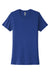 Next Level NL3900/N3900/3900 Womens Boyfriend Fine Jersey Short Sleeve Crewneck T-Shirt Royal Blue Flat Front