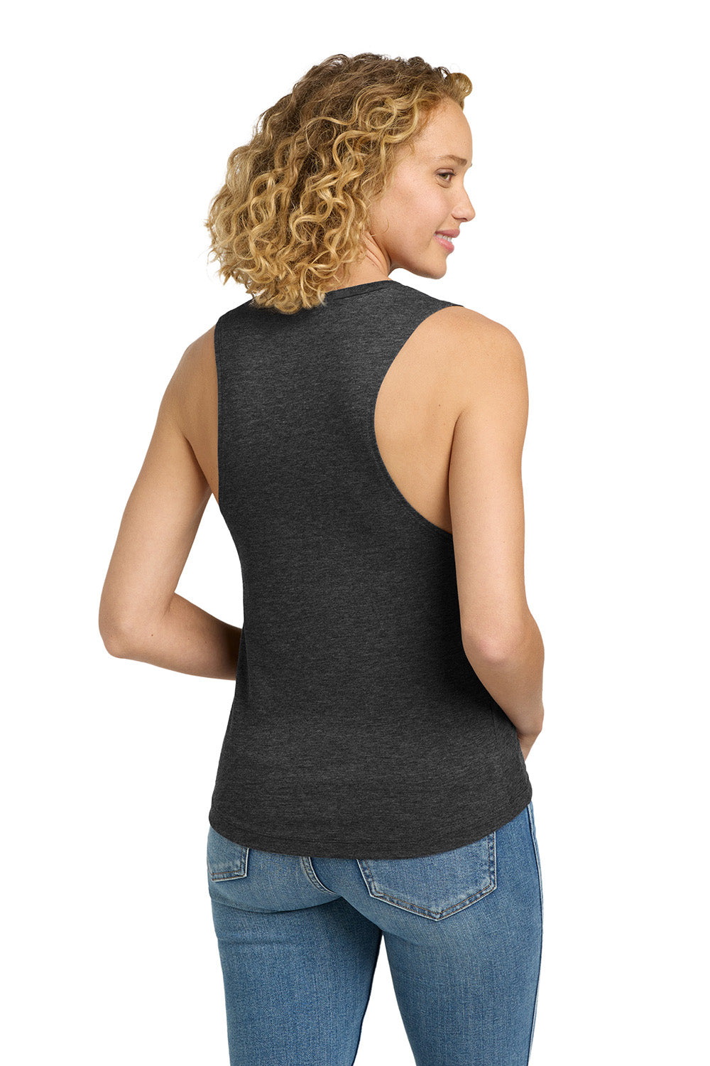 Next Level NL5013/N5013/5013 Womens Festival Muscle Tank Top Charcoal Grey Model Back