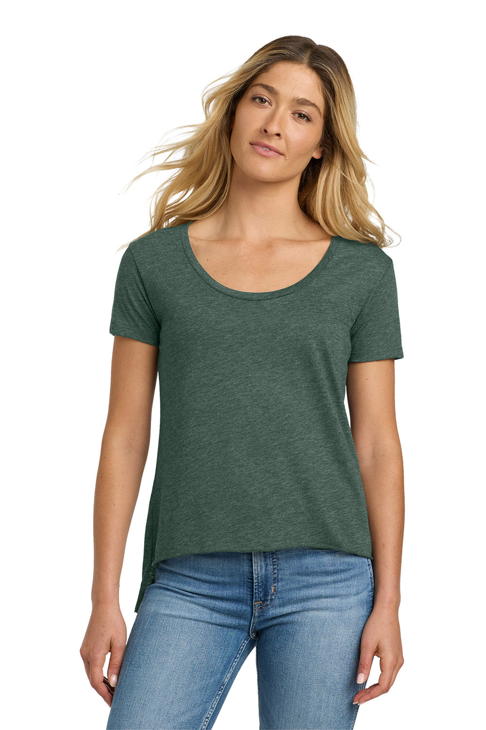 Next Level NL5030/5030 Womens Festival Short Sleeve Crewneck T-Shirt Royal Pine Green Model Front