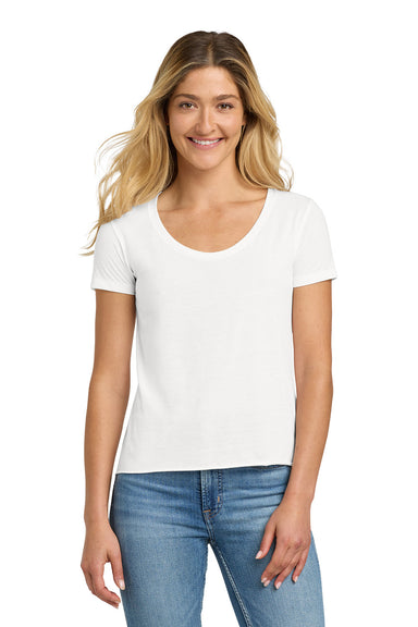 Next Level NL5030/5030 Womens Festival Short Sleeve Crewneck T-Shirt White Model Front