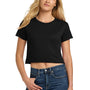 Next Level Womens Festival Cali Crop Short Sleeve Crewneck T-Shirt - Black