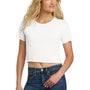 Next Level Womens Festival Cali Crop Short Sleeve Crewneck T-Shirt - White