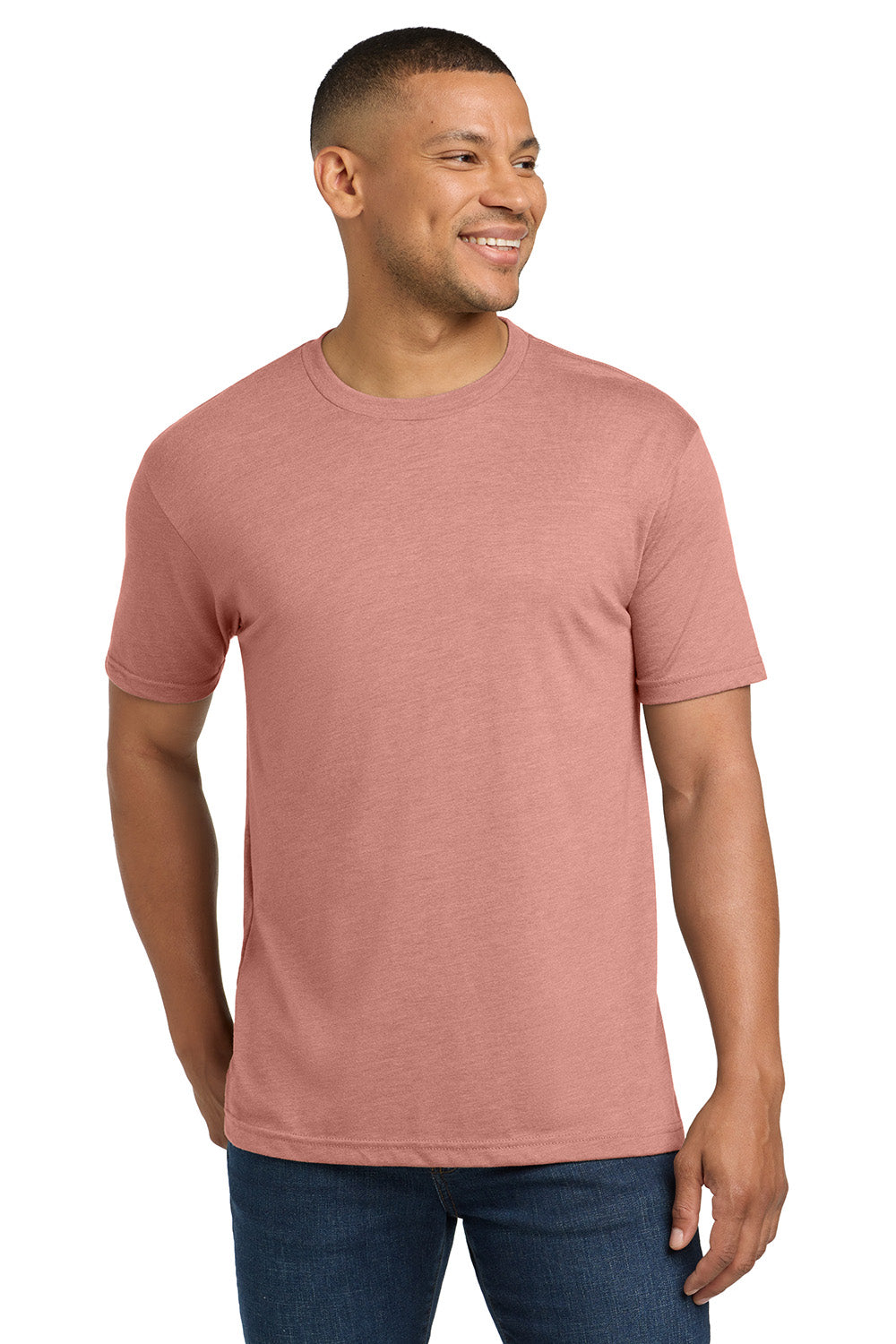 Next Level NL6010/6010 Mens Jersey Short Sleeve Crewneck T-Shirt Desert Pink Model Front