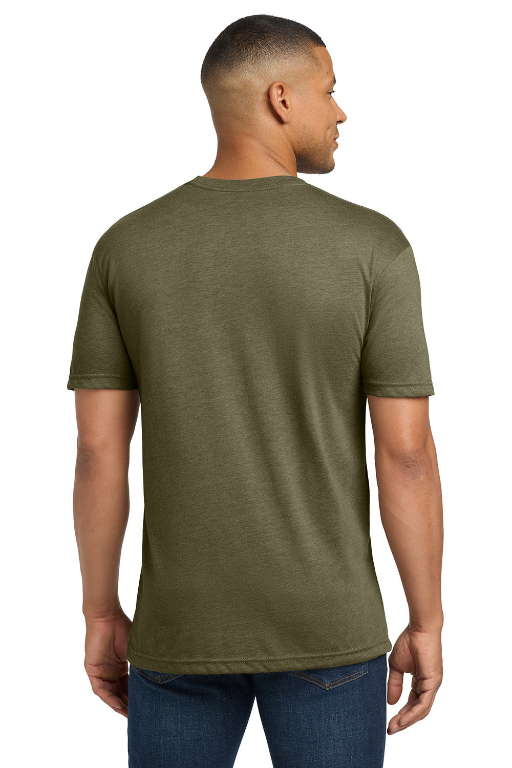 Next Level NL6010/6010 Mens Jersey Short Sleeve Crewneck T-Shirt Military Green Model Back