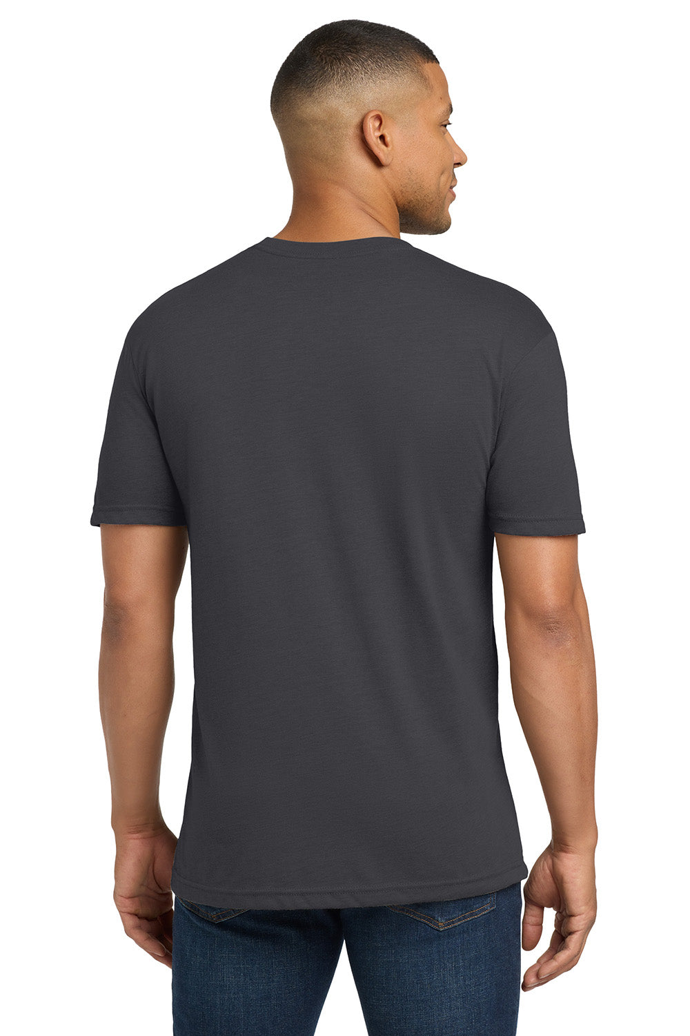 Next Level NL6010/6010 Mens Jersey Short Sleeve Crewneck T-Shirt Graphite Grey Model Back