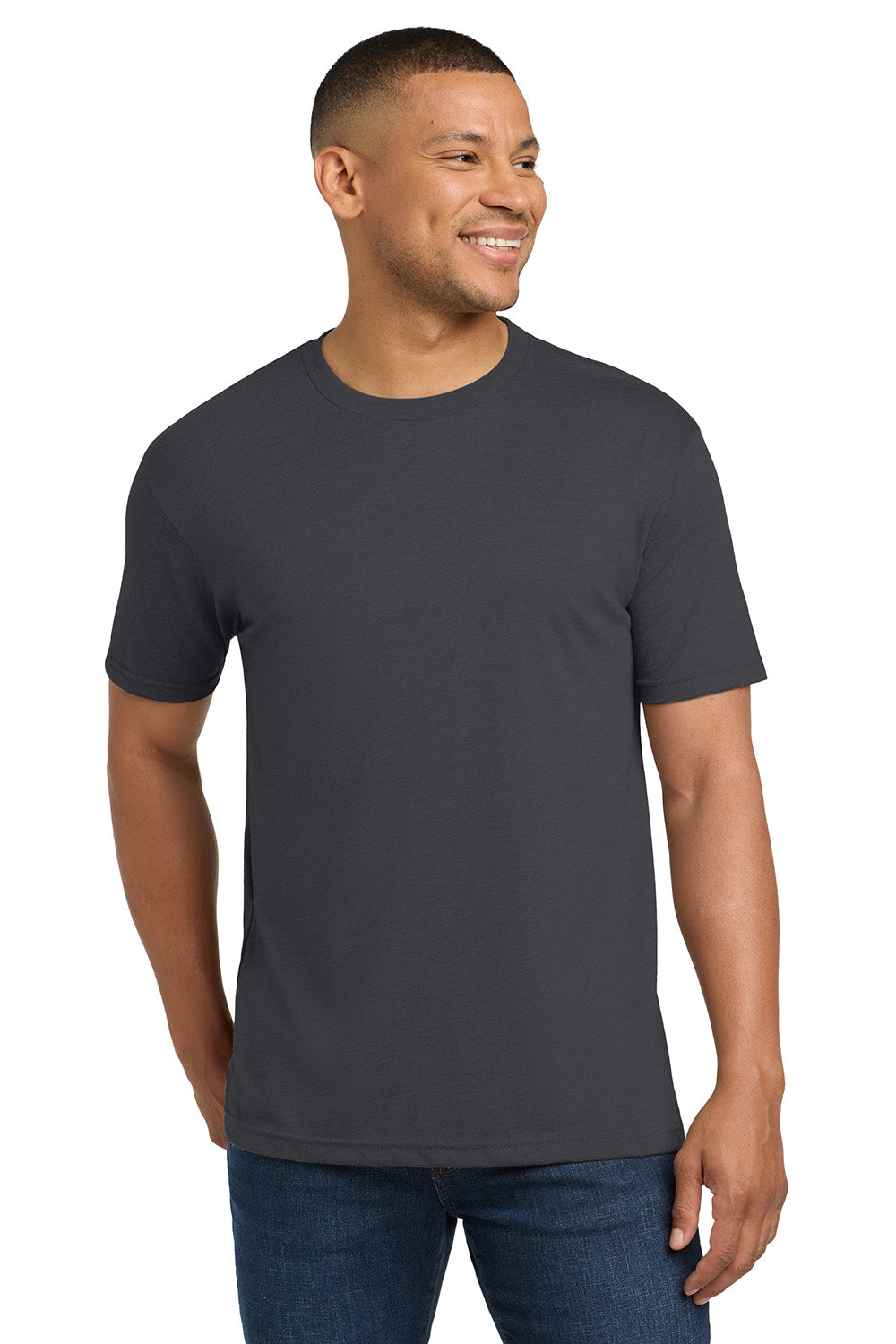 Next Level NL6010/6010 Mens Jersey Short Sleeve Crewneck T-Shirt Graphite Grey Model Front