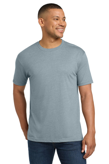 Next Level NL6010/6010 Mens Jersey Short Sleeve Crewneck T-Shirt Stonewash Denim Blue Model Front