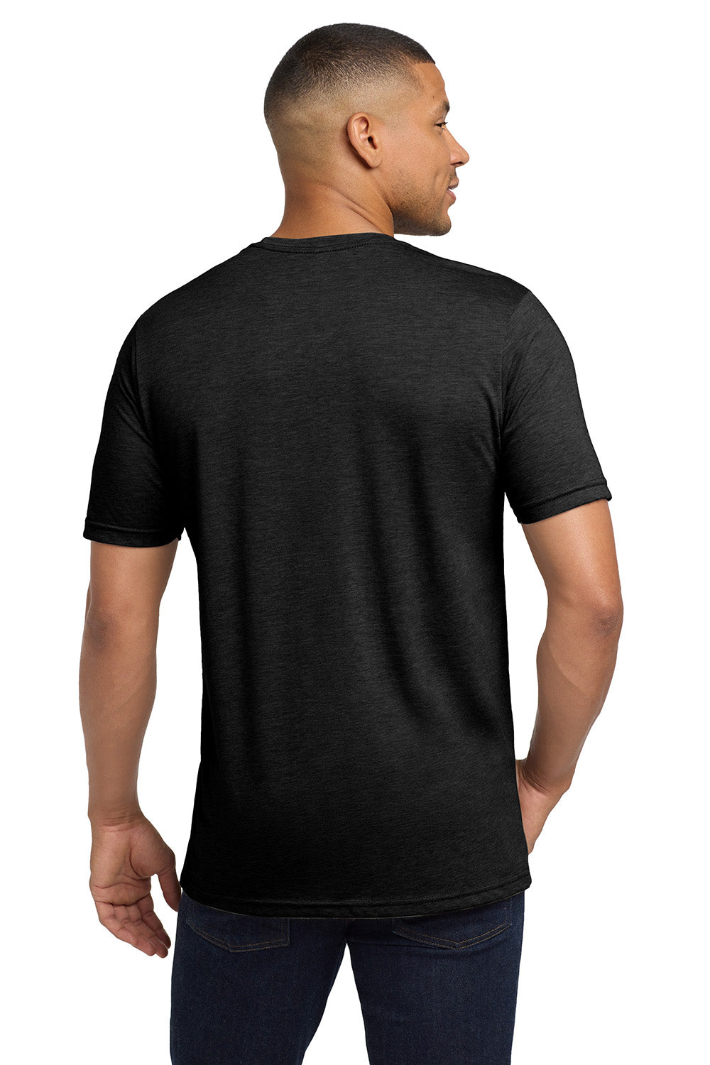 Next Level NL6200/6200 Mens Jersey Short Sleeve Crewneck T-Shirt Black Model Back