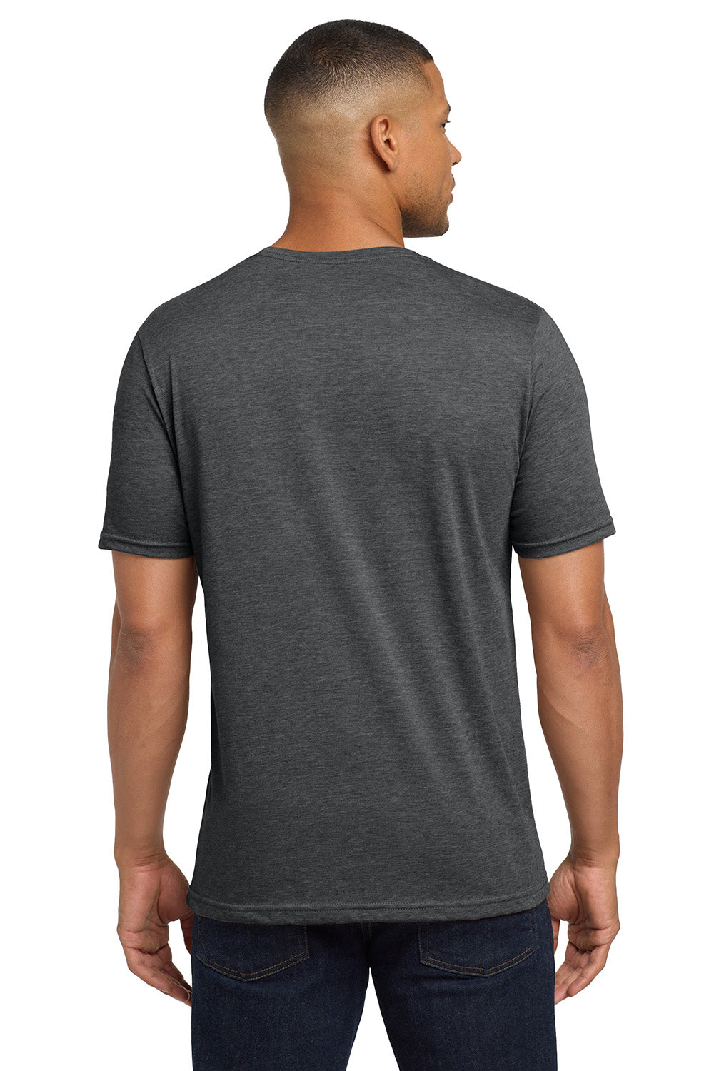 Next Level NL6200/6200 Mens Jersey Short Sleeve Crewneck T-Shirt Charcoal Grey Model Back