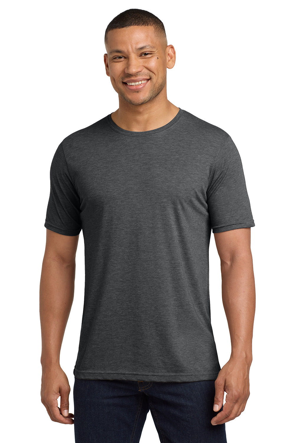 Next Level NL6200/6200 Mens Jersey Short Sleeve Crewneck T-Shirt Charcoal Grey Model Front