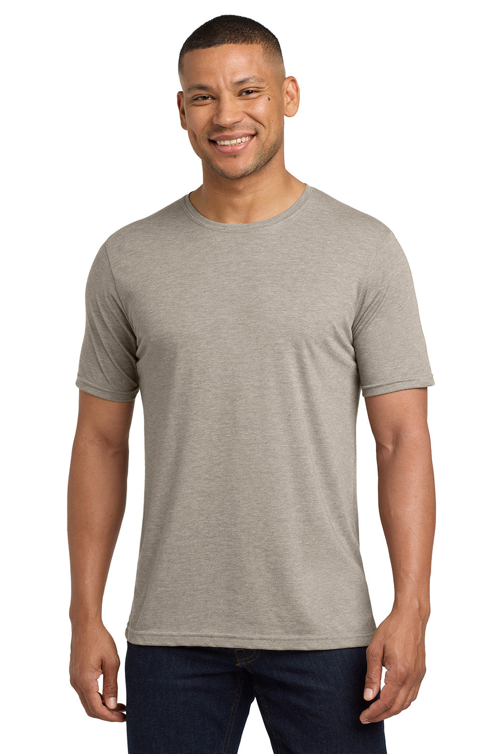 Next Level NL6200/6200 Mens Jersey Short Sleeve Crewneck T-Shirt Silver Grey Model Front