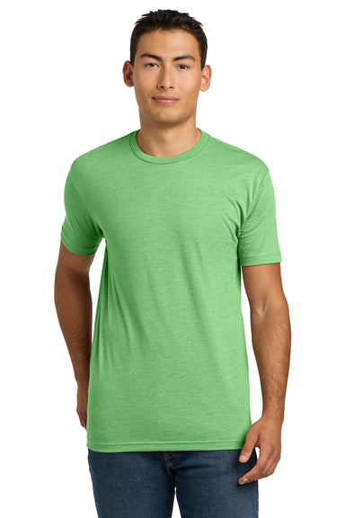 Next Level NL6210/N6210/6210 Mens CVC Jersey Short Sleeve Crewneck T-Shirt Apple Green Model Front