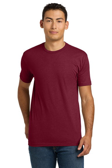 Next Level NL6210/N6210/6210 Mens CVC Jersey Short Sleeve Crewneck T-Shirt Cardinal Red Model Front