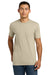 Next Level NL6210/N6210/6210 Mens CVC Jersey Short Sleeve Crewneck T-Shirt Cream Model Front