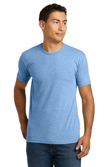 Next Level NL6210/N6210/6210 Mens CVC Jersey Short Sleeve Crewneck T-Shirt Heather Columbia Blue Model Front