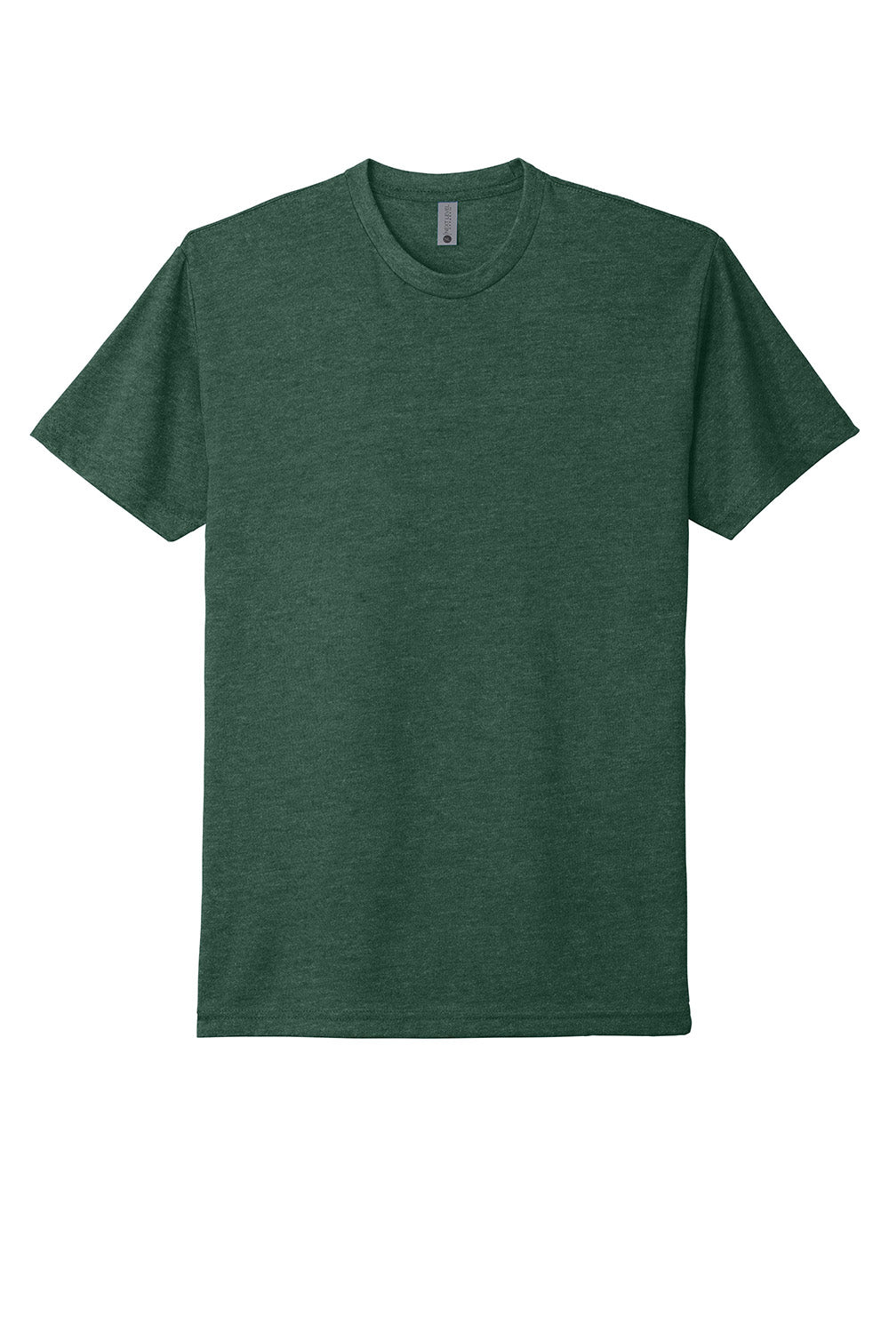 Next Level NL6210/N6210/6210 Mens CVC Jersey Short Sleeve Crewneck T-Shirt Heather Forest Green Flat Front