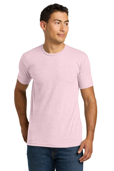 Next Level NL6210/N6210/6210 Mens CVC Jersey Short Sleeve Crewneck T-Shirt Heather Light Pink Model Front