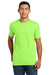 Next Level NL6210/N6210/6210 Mens CVC Jersey Short Sleeve Crewneck T-Shirt Neon Green Model Front