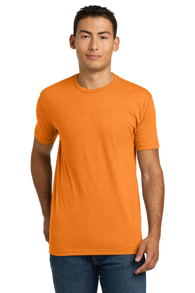 Next Level NL6210/N6210/6210 Mens CVC Jersey Short Sleeve Crewneck T-Shirt Orange Model Front