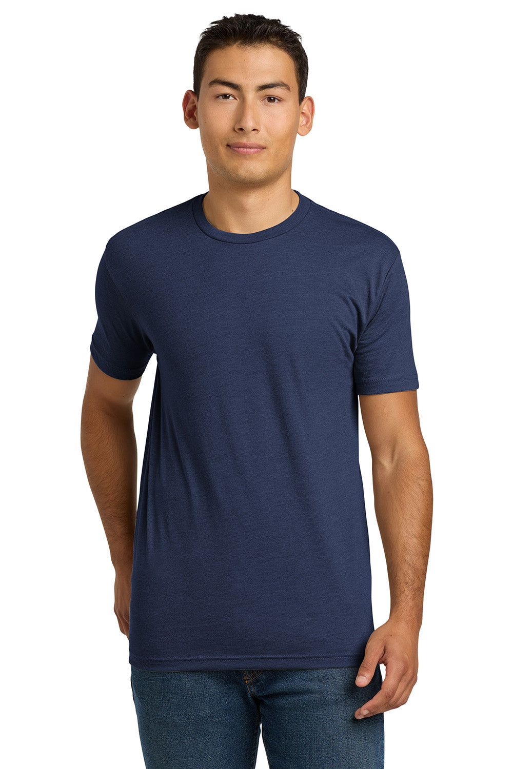 Next Level NL6210/N6210/6210 Mens CVC Jersey Short Sleeve Crewneck T-Shirt Storm Blue Model Front