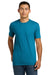 Next Level NL6210/N6210/6210 Mens CVC Jersey Short Sleeve Crewneck T-Shirt Turquoise Blue Model Front