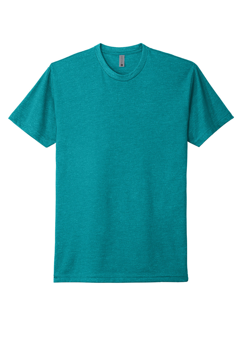 Next Level NL6210/N6210/6210 Mens CVC Jersey Short Sleeve Crewneck T-Shirt Teal Blue Flat Front