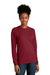 Next Level NL6211 Mens CVC Long Sleeve Crewneck T-Shirt Cardinal Red Model Front