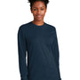 Next Level Mens CVC Long Sleeve Crewneck T-Shirt - Midnight Navy Blue