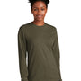 Next Level Mens CVC Long Sleeve Crewneck T-Shirt - Military Green