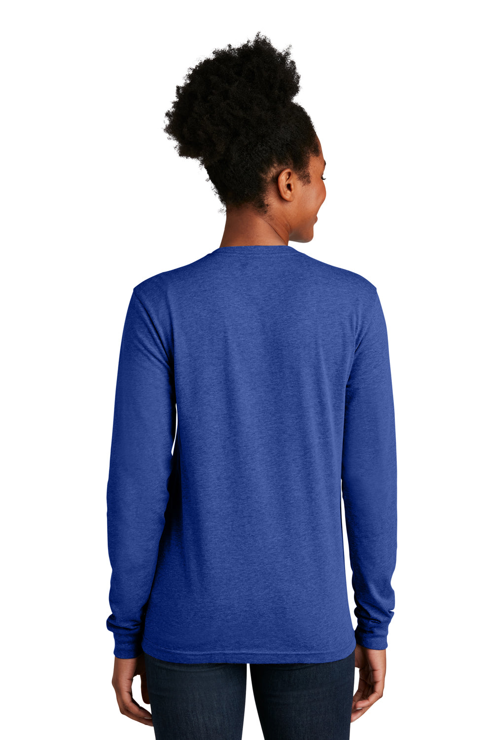 Next Level NL6211 Mens CVC Long Sleeve Crewneck T-Shirt Royal Blue Model Back