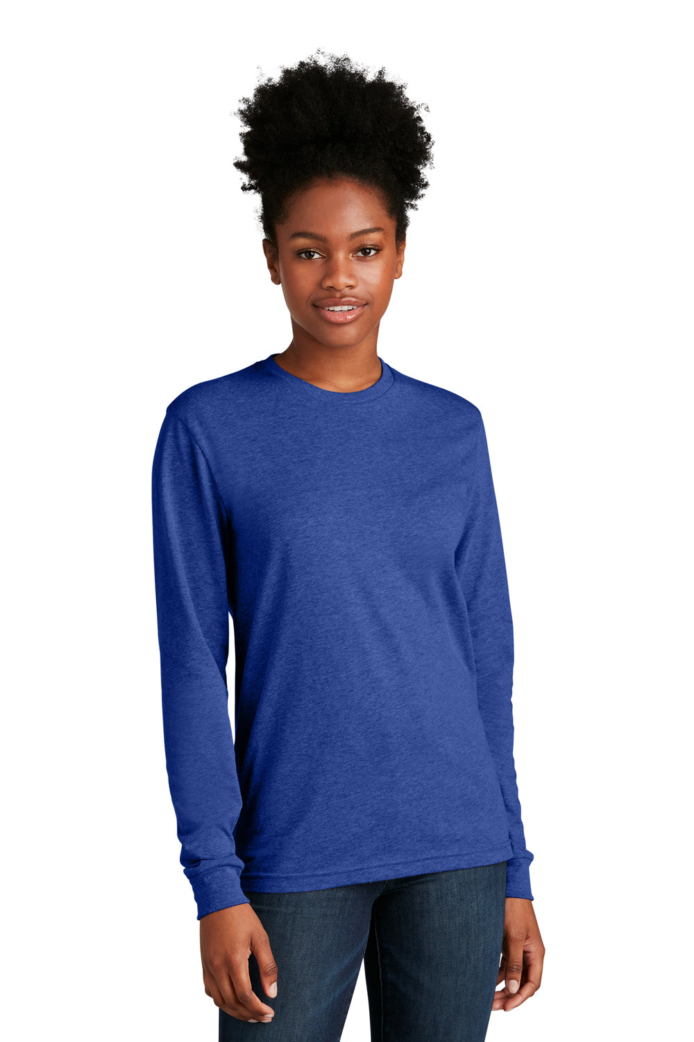 Next Level NL6211 Mens CVC Long Sleeve Crewneck T-Shirt Royal Blue Model Front