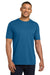 Next Level NL6410/6410 Mens Sueded Jersey Short Sleeve Crewneck T-Shirt Cool Blue Model Front