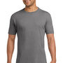 Next Level Mens Sueded Jersey Short Sleeve Crewneck T-Shirt - Heather Dark Grey