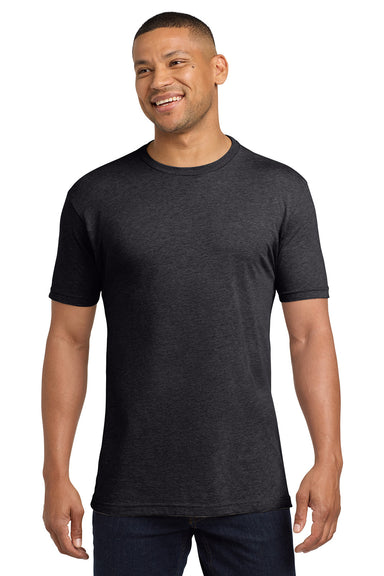 Next Level NL6410/6410 Mens Sueded Jersey Short Sleeve Crewneck T-Shirt Heather Charcoal Grey Model Front