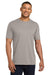 Next Level NL6410/6410 Mens Sueded Jersey Short Sleeve Crewneck T-Shirt Light Grey Model Front