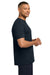 Next Level NL6410/6410 Mens Sueded Jersey Short Sleeve Crewneck T-Shirt Midnight Navy Blue Model Side