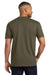 Next Level NL6410/6410 Mens Sueded Jersey Short Sleeve Crewneck T-Shirt Military Green Model Back