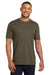 Next Level NL6410/6410 Mens Sueded Jersey Short Sleeve Crewneck T-Shirt Military Green Model Front