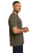 Next Level NL6410/6410 Mens Sueded Jersey Short Sleeve Crewneck T-Shirt Military Green Model Side