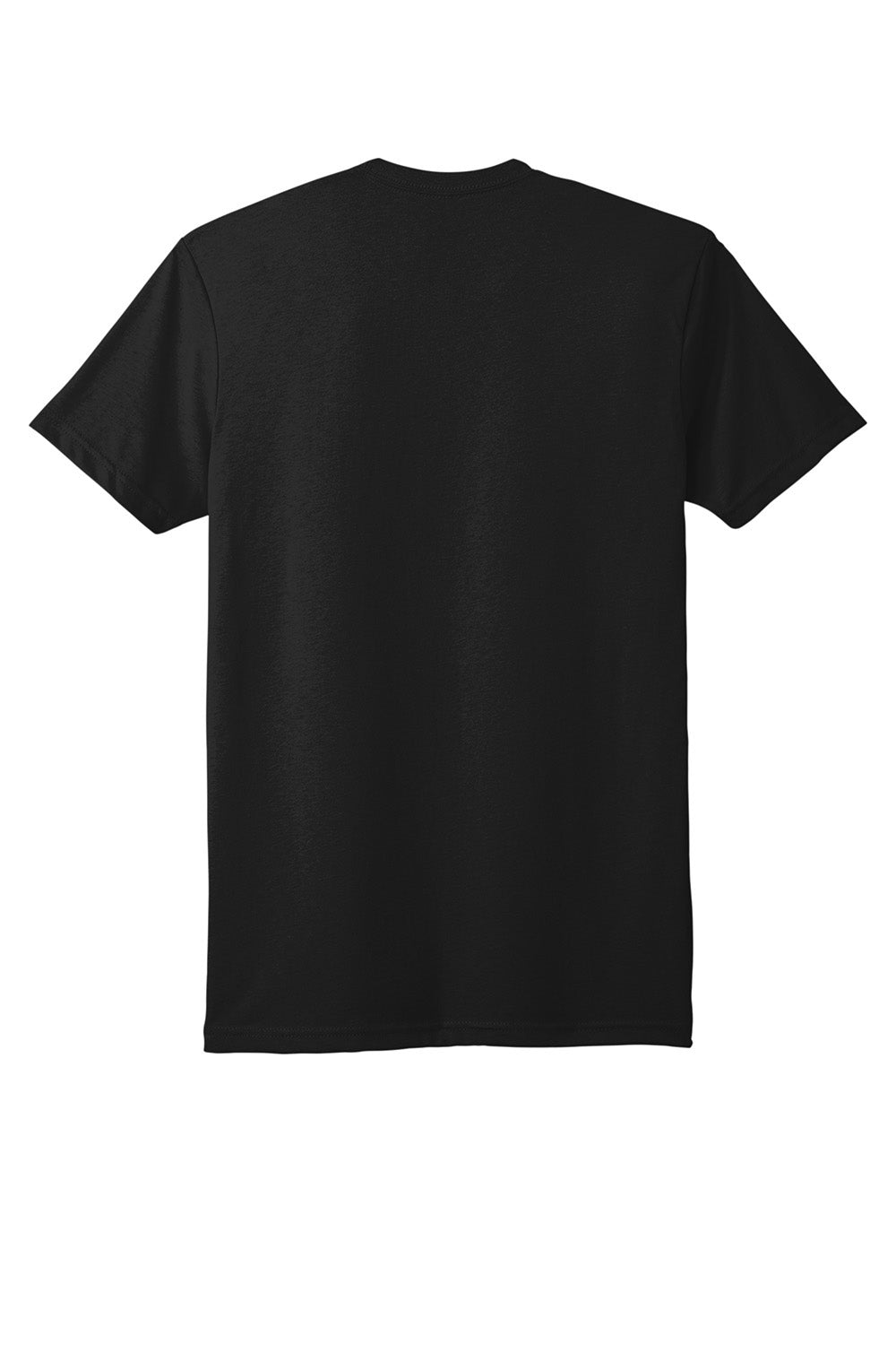 Next Level NL6410/6410 Mens Sueded Jersey Short Sleeve Crewneck T-Shirt Black Flat Back