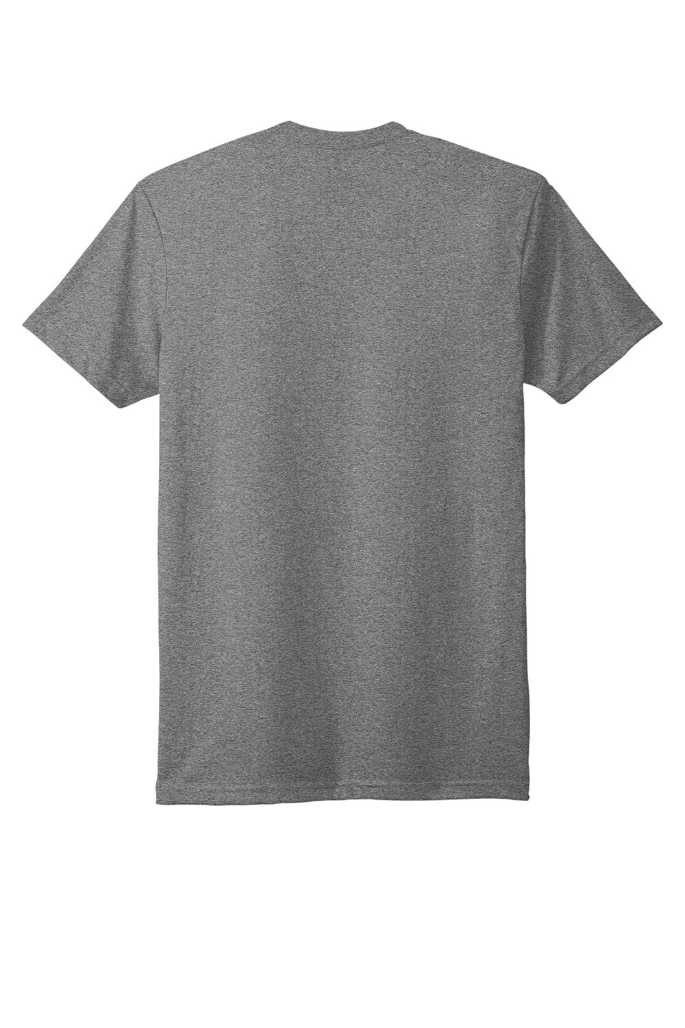 Next Level NL6410/6410 Mens Sueded Jersey Short Sleeve Crewneck T-Shirt Heather Dark Grey Flat Back