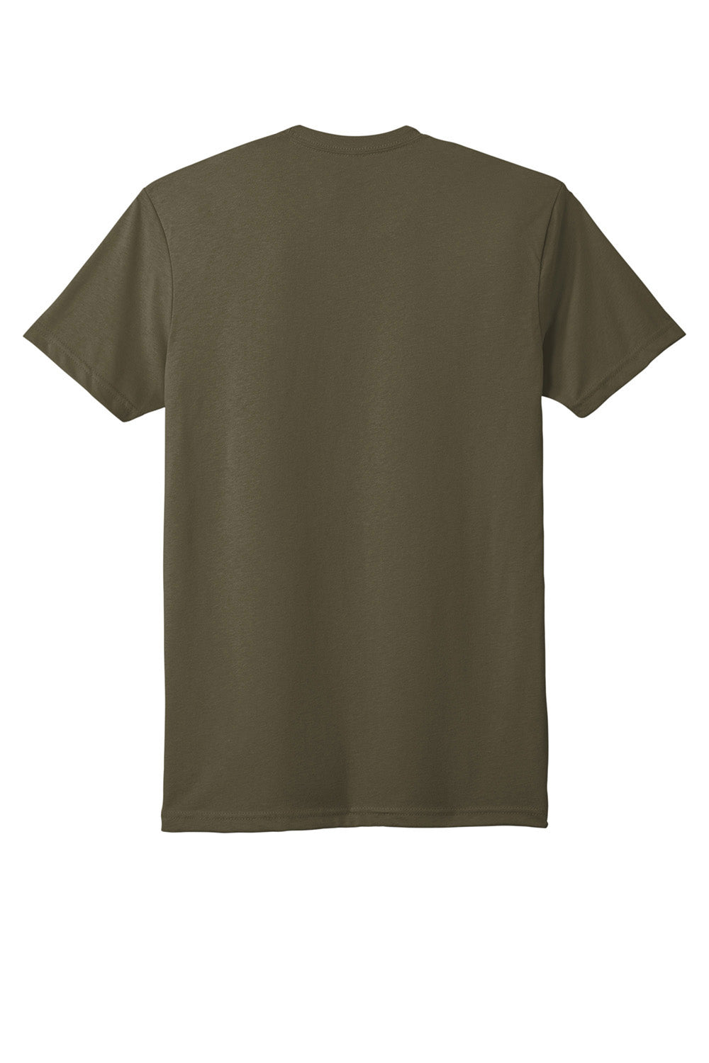 Next Level NL6410/6410 Mens Sueded Jersey Short Sleeve Crewneck T-Shirt Military Green Flat Back