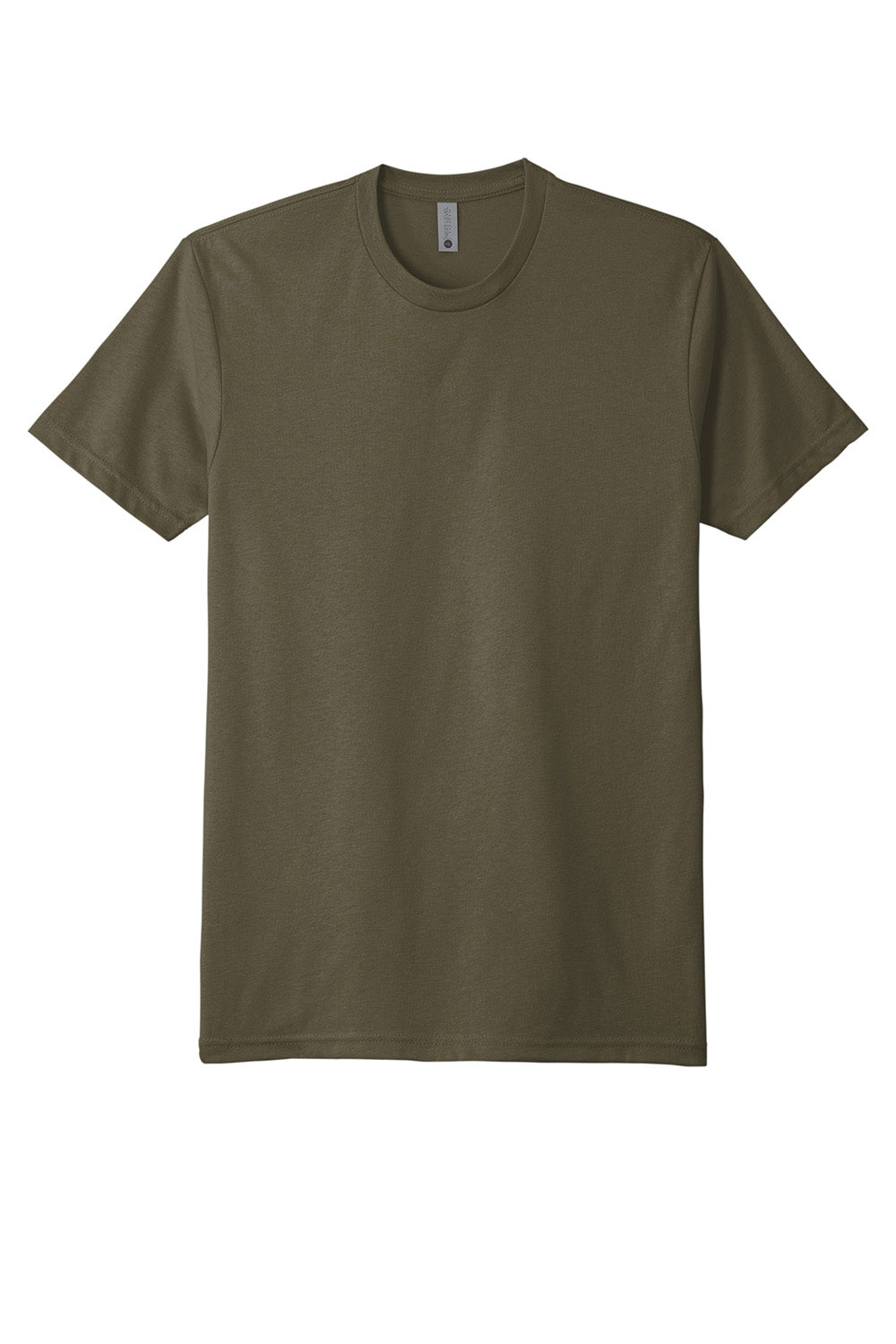 Next Level NL6410/6410 Mens Sueded Jersey Short Sleeve Crewneck T-Shirt Military Green Flat Front